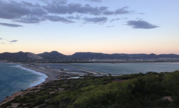 Pedaleando entre flamencos
